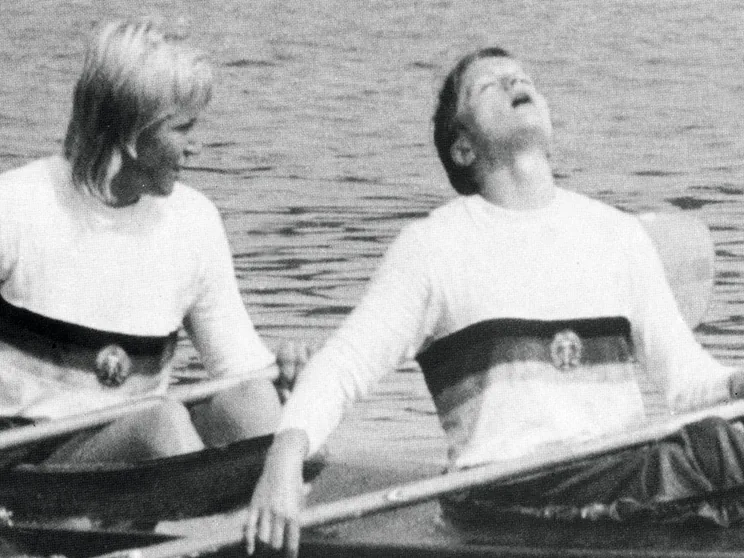 Petra Grabowski im Zweier-Kajak, Silbermedaille bei den Olympischen Spielen 1972 in München