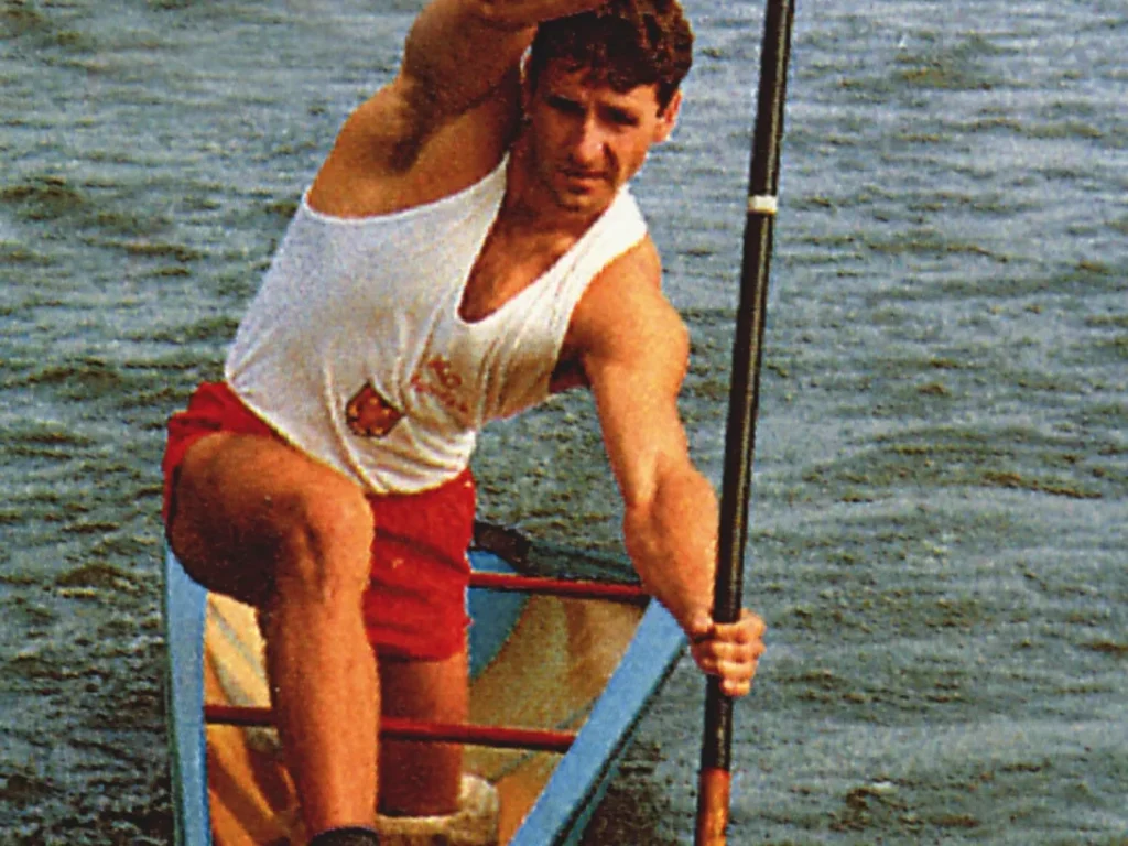 Gunar Kirchbach im Canadier-Zweier, Olympiasieger 1996 in Atlanta