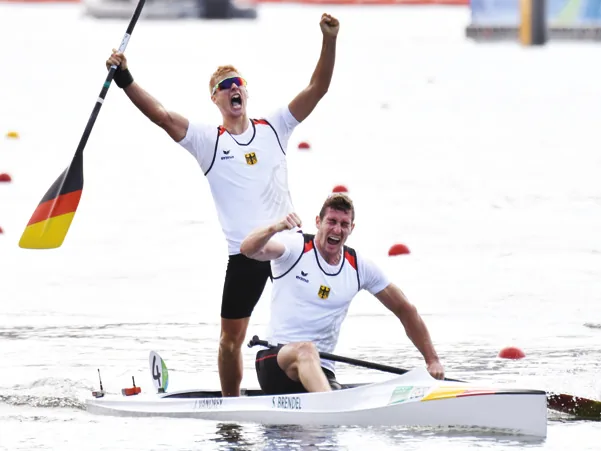 Sebastian Brendel und Jan Vandrey im Canadier-Zweier, Olympiasieger 2016 in Rio de Janeiro