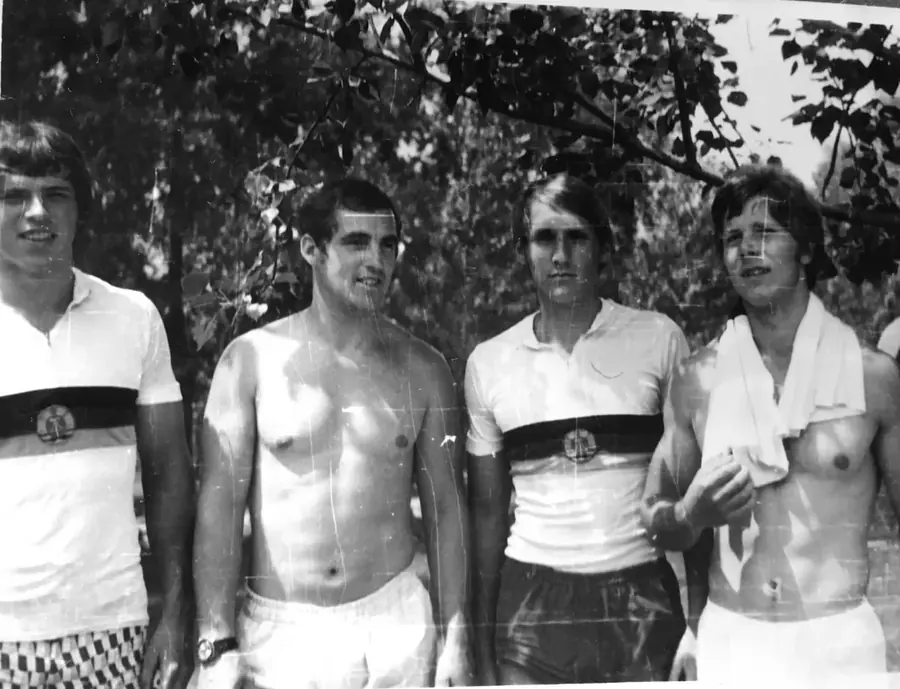 Gruppenbild der Kanuten von 1974, zugesandt von Peter Müller